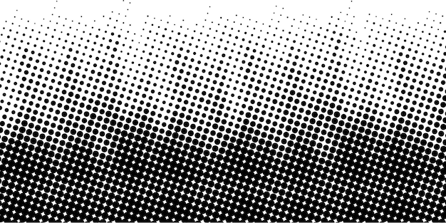 Abstract halftone vector background black and white dots shape