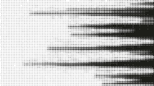 抽象的なハーフトーン ベクトル背景黒と白のドット形状