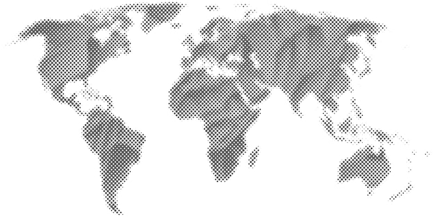 抽象的なハーフトーンの世界地図。