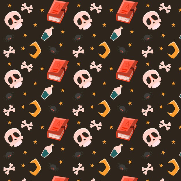 Abstract halloween pattern design background. vector illustration.