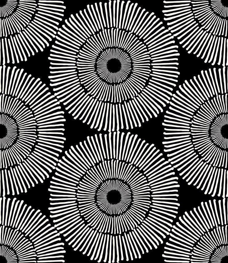 Vector abstract hand drawn black and white pattern