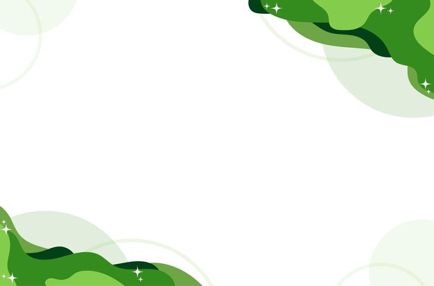 Вектор Абстракт ручно нарисованный зеленый флаг фон