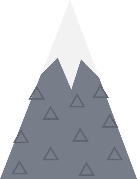 Vector abstract hand drawn mountain