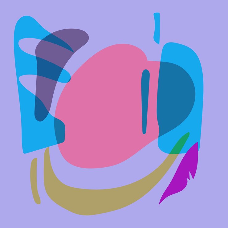 Vector abstract hand drawn object in one frame