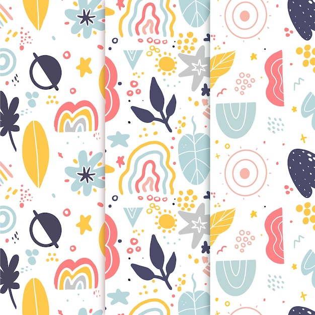 Abstract hand drawn pattern pack