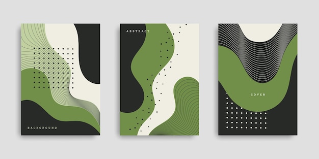 Vector abstract hand drawn shapes cover set