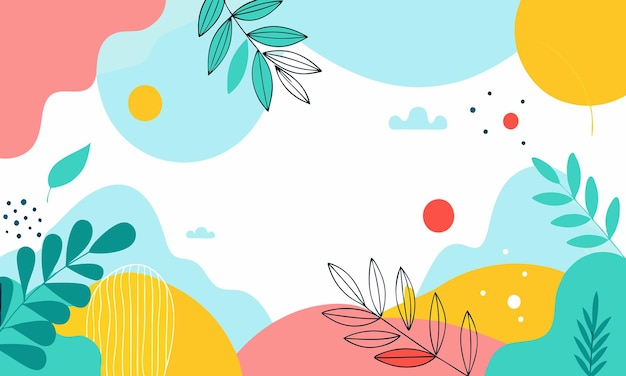 抽象的な手描きの熱帯の背景