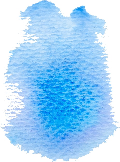 Abstract hand drawn watercolor blue stain background vector