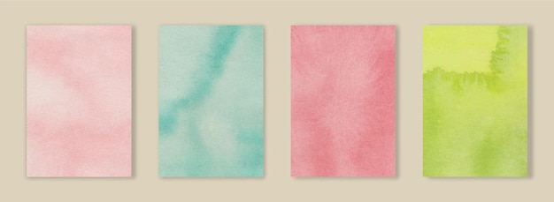 abstract hand painting watercolor  set