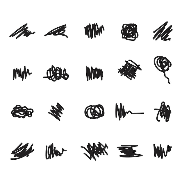 Vector abstract hand scribble