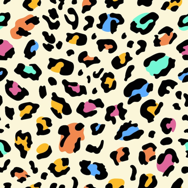 Abstract Hand Tekening Leopard skin print Luipaard dierenhuid achtergrond Getextureerde abstract en wild