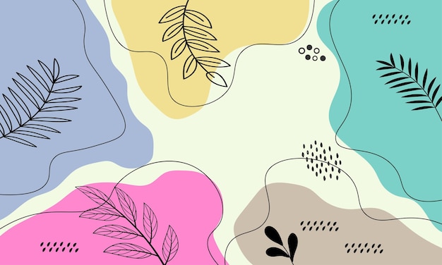 Abstract handdrawn tropical background