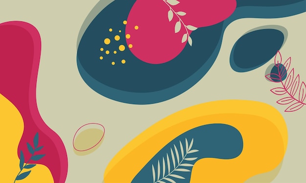 Abstract handdrawn Tropical background