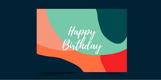 abstract happy birthday card template