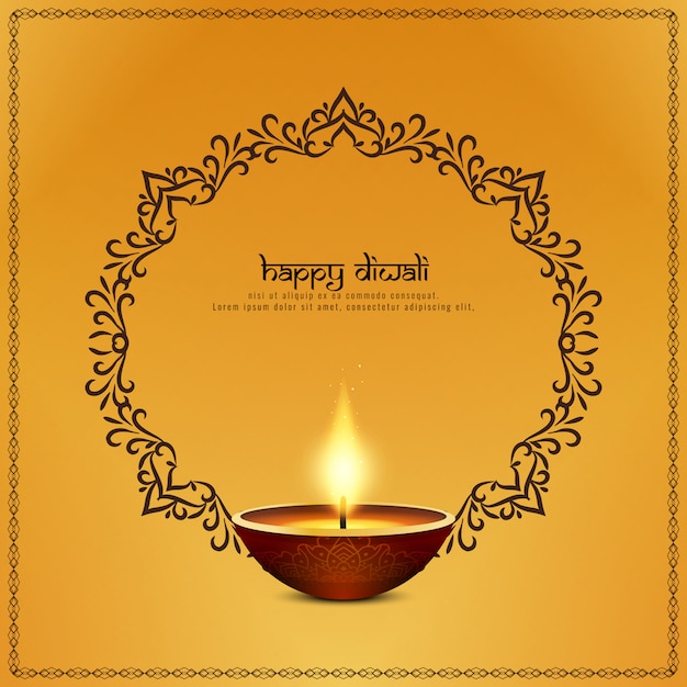 Abstract happy diwali artistic background