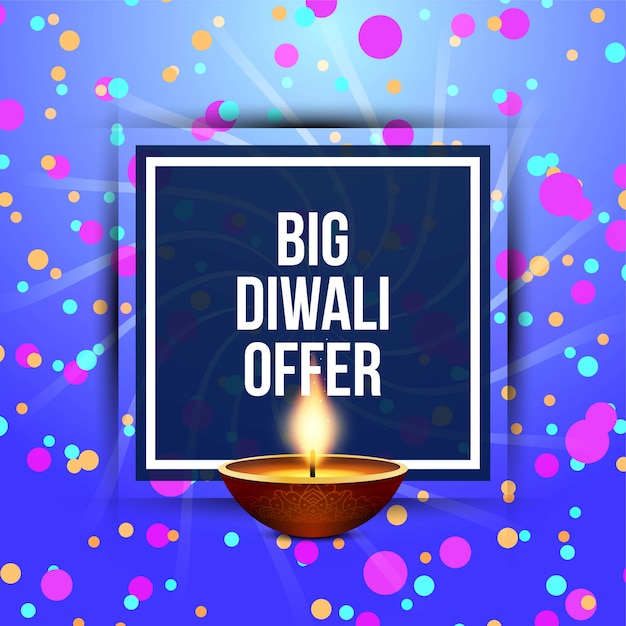 Abstract Happy Diwali offer background