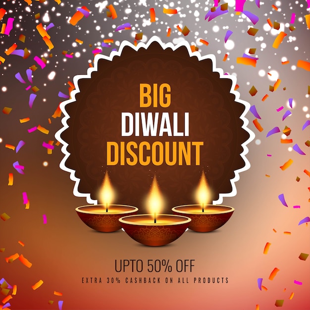 Fondo di offerta di vendita felice astratta di diwali