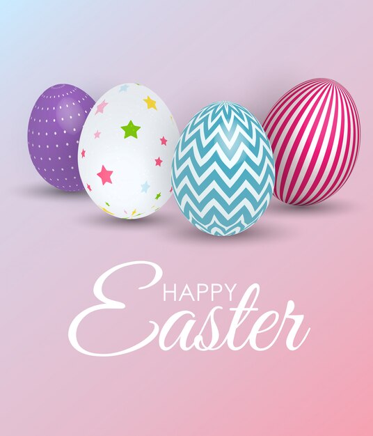 Abstract happy easter template holiday  illustration