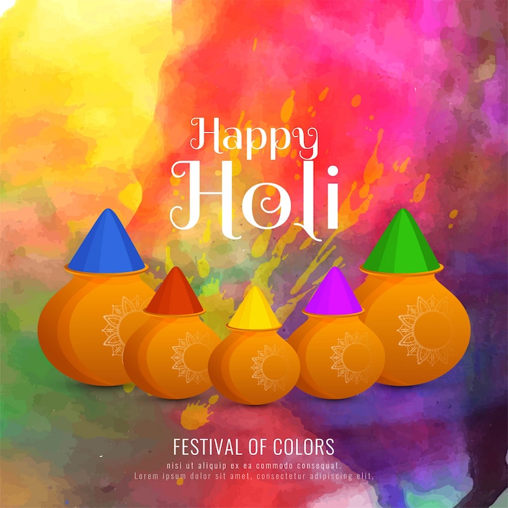 वेक्टर abstract happy holi colorful celebration background