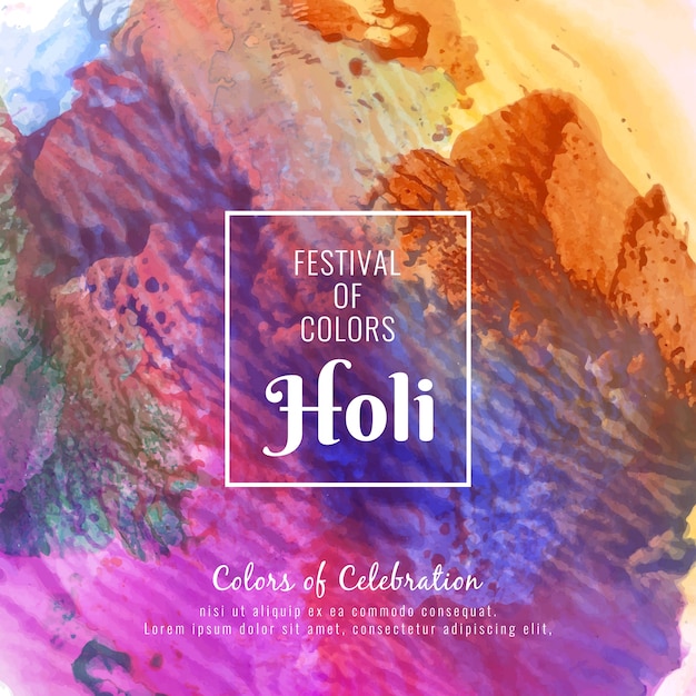 Abstract happy holi colorful festival decorative background