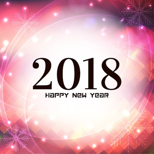 Vector abstract happy new year 2018 background