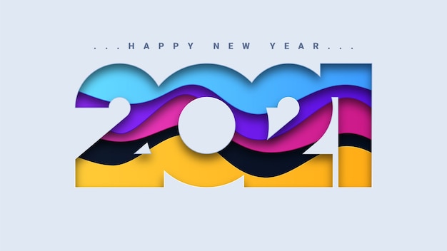 Abstract happy new year 2021 background