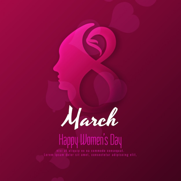 abstract happy women's day stylish background design