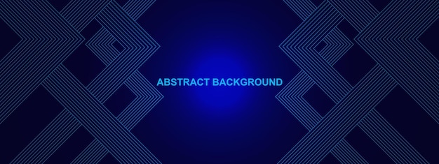 Abstract header background with blue lines for modern technology and science design