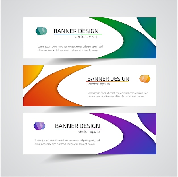 Abstract Header Banner design Vector Background.