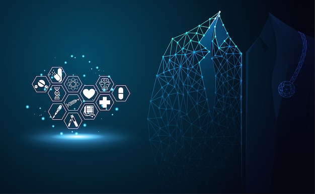 抽象的な健康医学科学医療アイコン