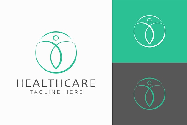 Абстрактное Здравоохранение Хорошее Качество Жизни Здоровье Тела Фитнес Логотип Форма Страхование Медицинский
