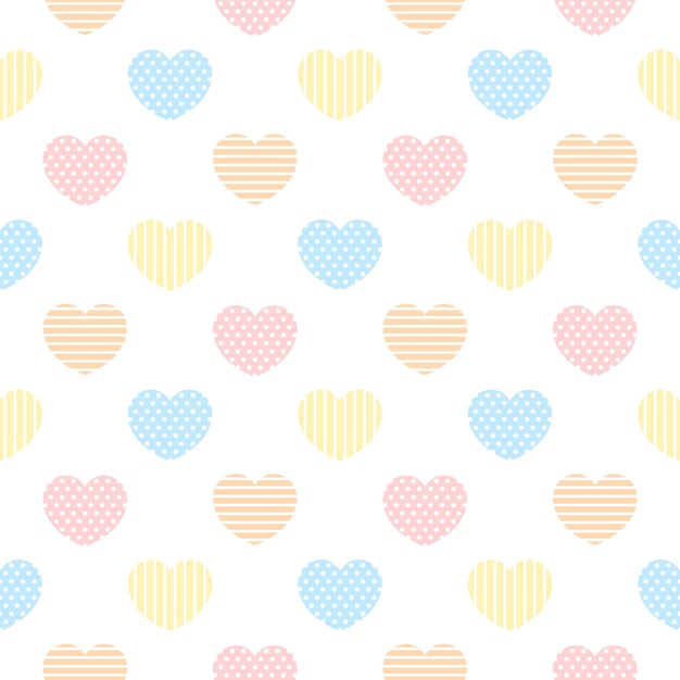 Vector abstract heart seamless   pattern