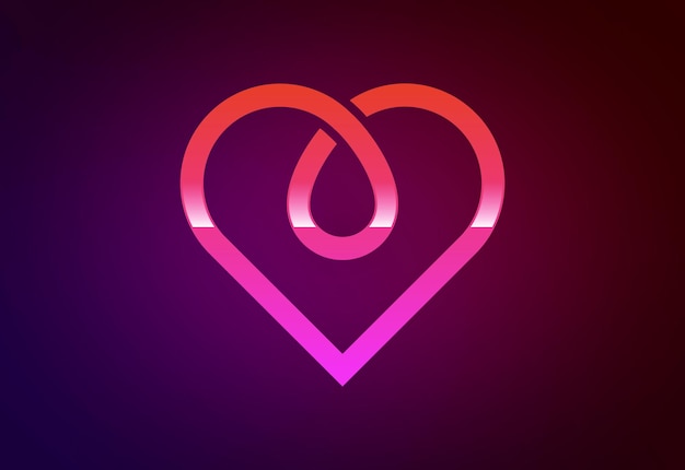 사랑 결혼식 건강 발렌타인 데이의 주제에 추상 심장 기호 기호 로고