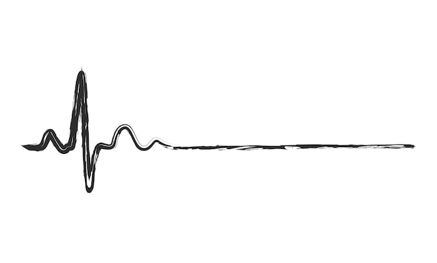 Abstract heartbeat icon Vector illustration