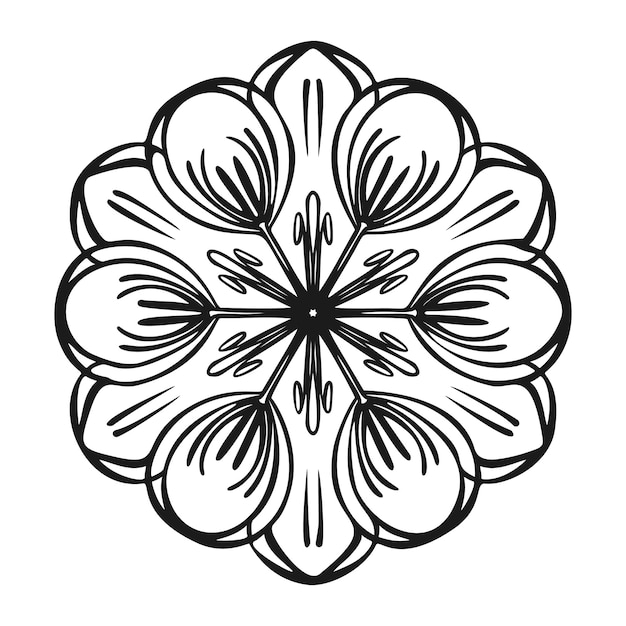 抽象的なハーブの花のアイコン 白い背景で隔離の web デザインのための抽象的なハーブの花のベクトル アイコンのシンプルなイラスト