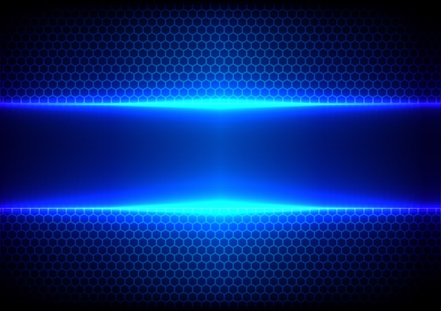 Vector abstract hex light blue effect blue technology