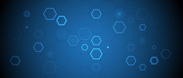 Abstract hexagon background Technology poligonal design Digital futuristic minimalism