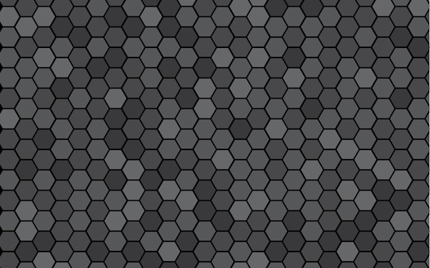 Abstract hexagon black background Hexagon texture effect