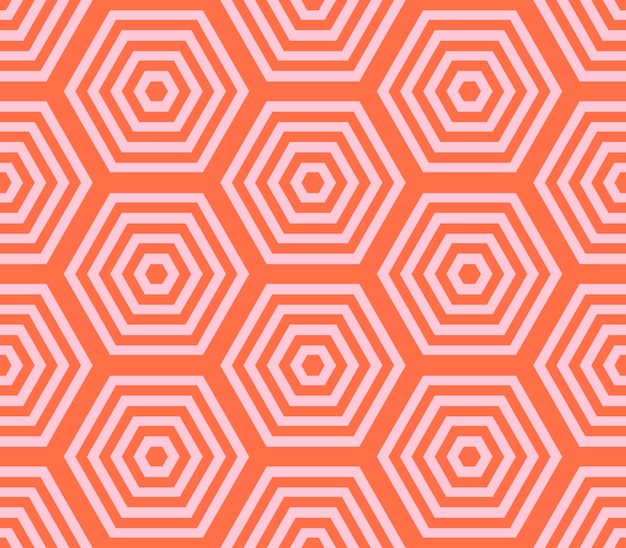 Abstract hexagon geometric seamless pattern. Mosaic background.