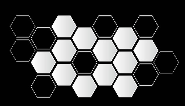 ベクトル 抽象的な六角形または多角形の背景ベクトル図