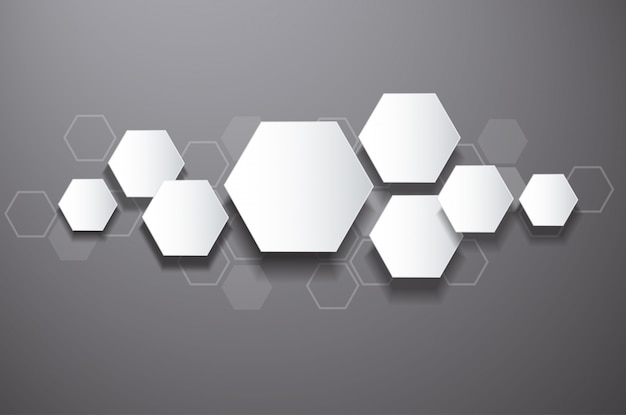 abstract hexagon and space background