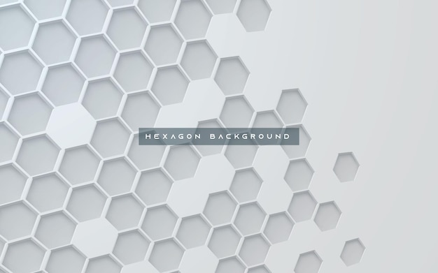 Abstract hexagon texture white background