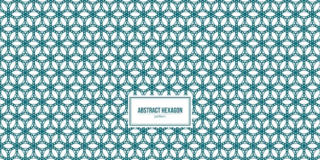 abstract hexagon with turquoise color pattern