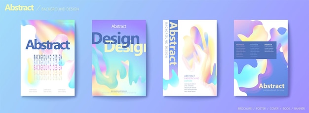 Abstract holographic cover template