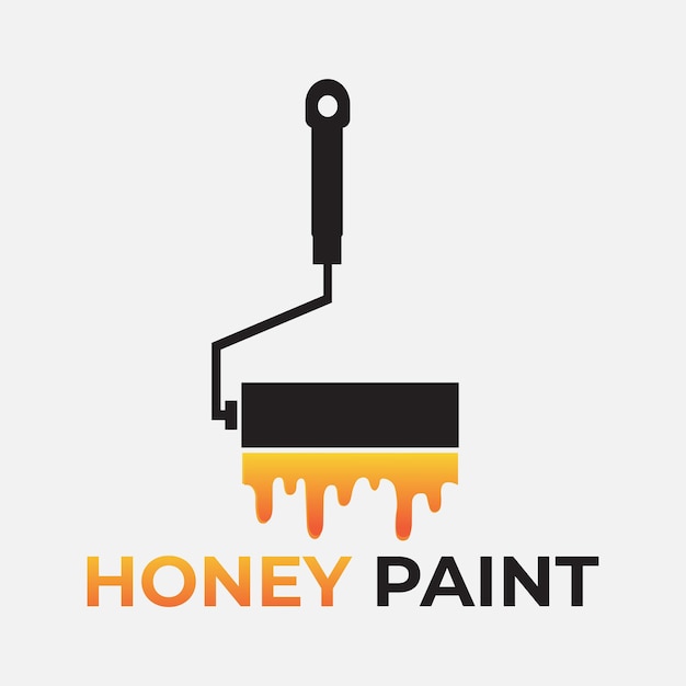 Abstract Honey Paint embleem logo ontwerp