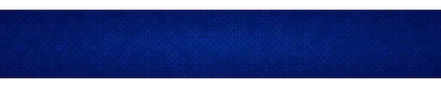 Abstract horizontal banner or background of small rings in blue colors