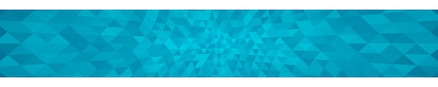 Abstract horizontal banner or background of small triangles in light blue colors