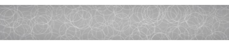 Vector abstract horizontal banner of randomly arranged contours of circles on gray background