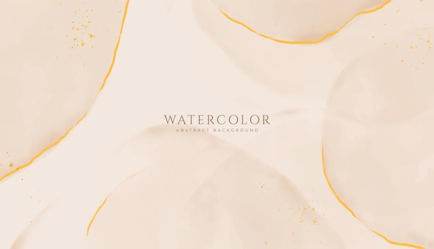 Abstract horizontal watercolor background Brown neutral light colored empty space background illustration