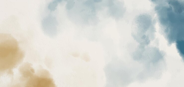 Abstract horizontal watercolor background Brush stroked painting pastel warm color watercolour Hand drawn vector texture